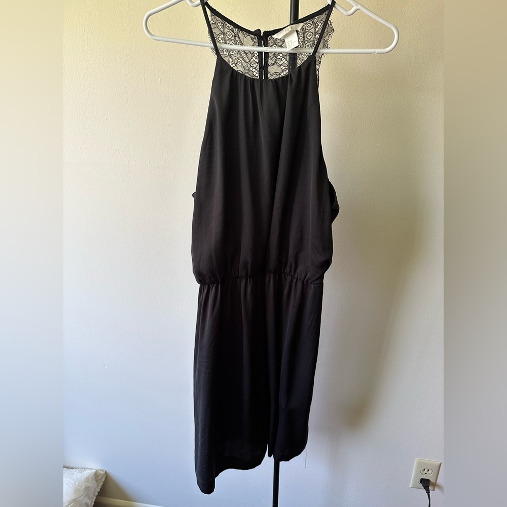 Little black dress with lace detail on back